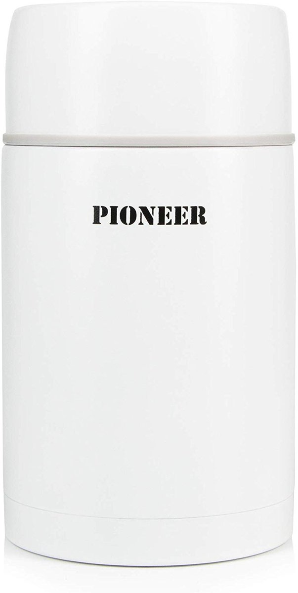 Zdjęcia - Termos Pioneer  obiadowy  1 litr biały - GRUNWERG 
