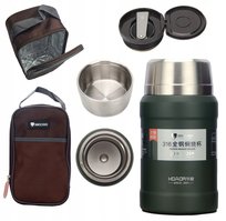 Termos Turystyczny Obiadowy Na Zupę Żywność Stal 316 Termiczny Etui + Łyżka