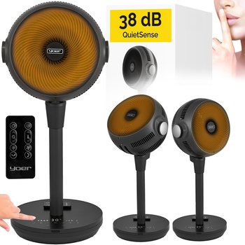 Termowentylator Farelka Cichy 38dB Yoer 1800W +Oscylacja 3D Energooszczędny - Yoer