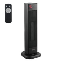 Termowentylator z pilotem, obrotowy, 2000 W, 58 cm, czarny, NTH20-22ER, Midea Midea