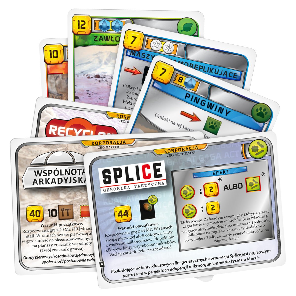 Terraformacja Marsa: Zestaw dodatkowy #1-3 (7 kart), gra planszowa, Rebel