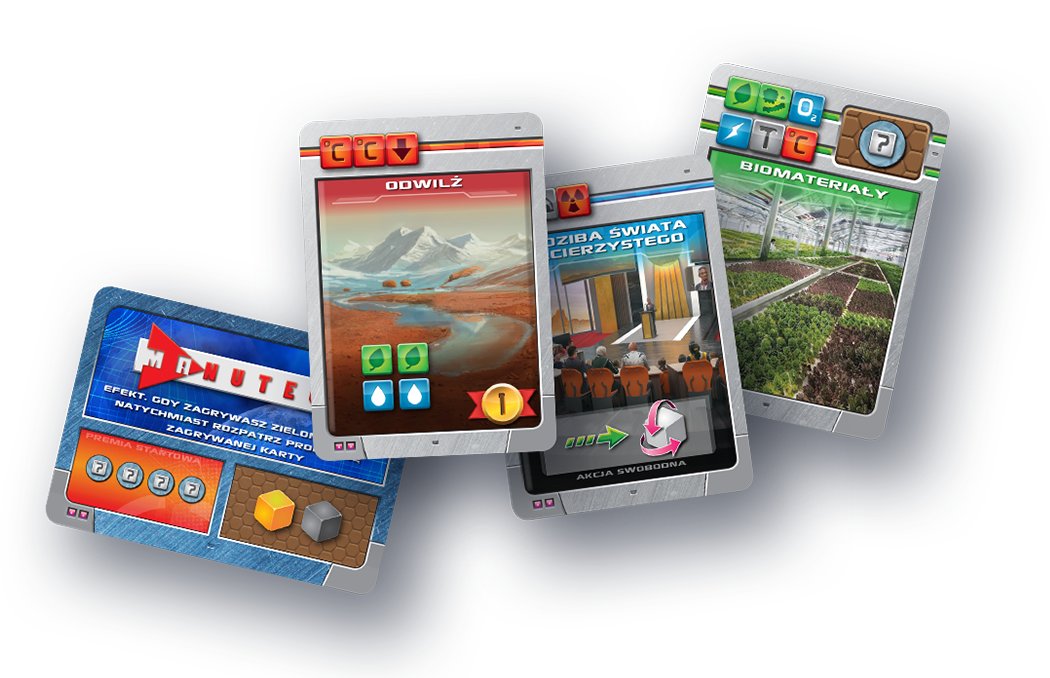 Terraformacja Marsa zestaw dodatkowy #1, gra kościana, Rebel, 17 kart, kości RPG