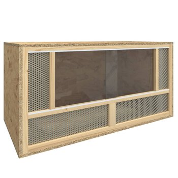 Terrarium dla gadów drewno-szklane 80x40x40 cm / AAALOE - Inna marka