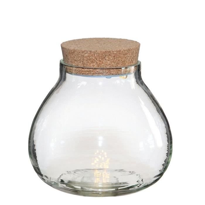 INNA-Glas Terrarium Apfelform - Klare Glasvase 26 Cm Für Deko Und Pflanzen