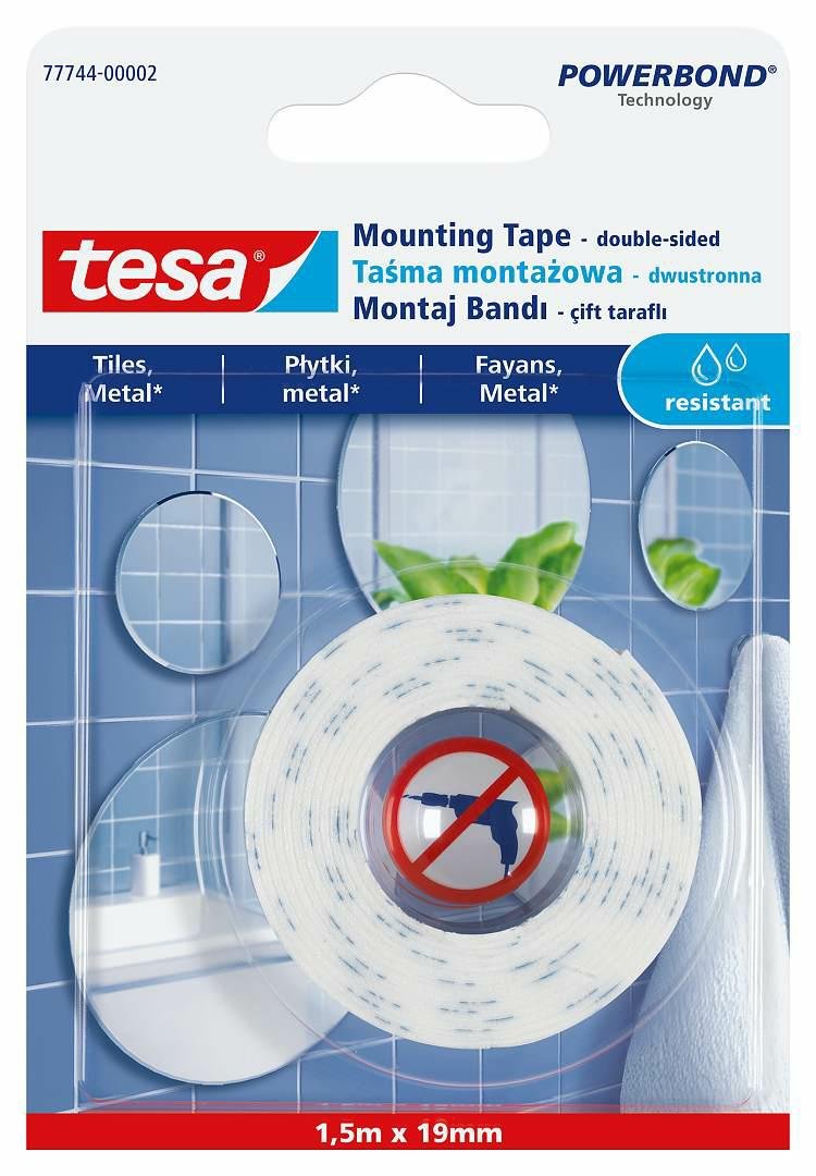 TESA, Taśma Montażowa do Luster 1.5M:19 mm(77744-00007-00), H7774402