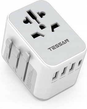 TESSAN Adapter Podróżny Worldwide - Uniwersalna Wtyczka z 3 USB i 1 USB-C - Inny producent