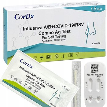 TEST COMBO 4W1 CORDX COVID-19 GRYPA TYPU A B RSV - CorDx