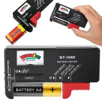 Tester baterii | Analogowy woltomierz | Uniwersalny tester baterii i akumulatorków | | BT-168-BLACK Interlook