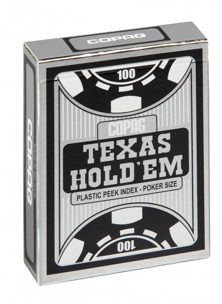 Texas Hold'em Plastic Peek Index, karty, Cartamundi