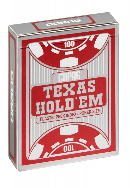Texas Hold'em Plastic Peek Index, karty, Cartamundi