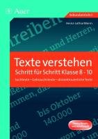 Texte verstehen - Schritt für Schritt, Klasse 8-10 - Worm Heinz-Lothar
