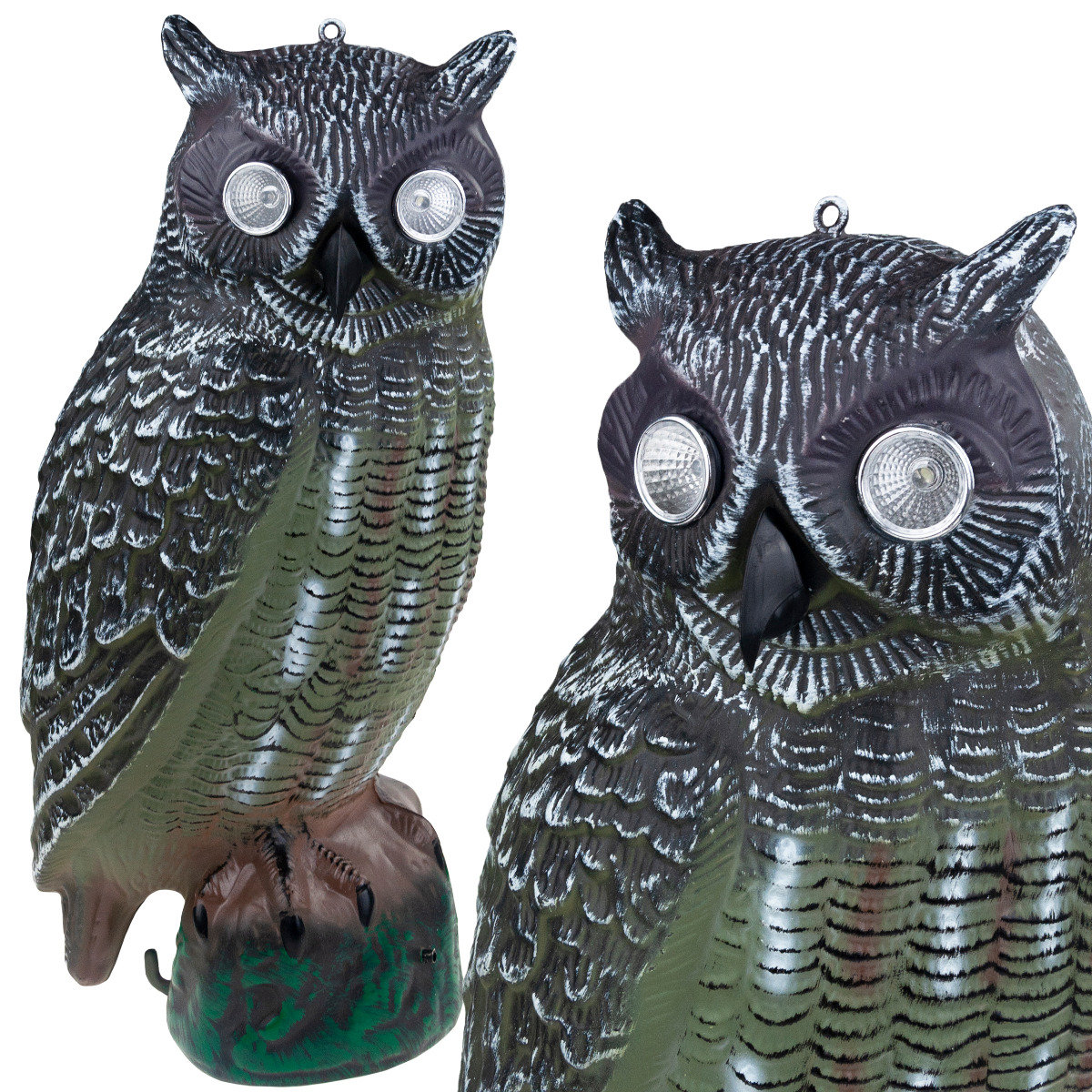 MARTOM Martom Tg71190 Sowa Świecące Oczy Led Odstraszacz Ptaków Solarna