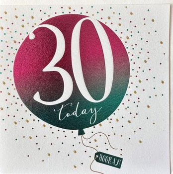The Art File- Kartka urodzinowa '30 Today Horray!' z kopertą - THE ART FILE