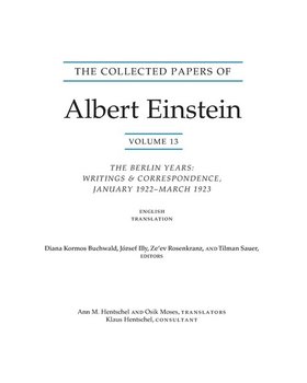 The Collected Papers of Albert Einstein, Volume 13 - Einstein Albert