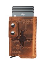 "THE COWBOY CAPITAL" Portfel RFID - SADDLE LEATHER 1950 Pularys