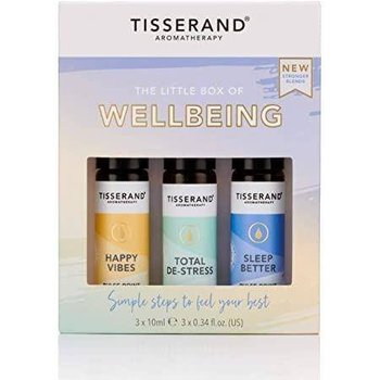 The Little Box of Wellbeing - Zestaw olejków eterycznych dla poprawy nastroju (3x10 ml) - Tisserand