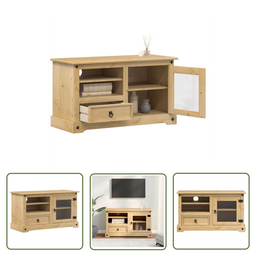 The Living Store Szafka Pod Tv Corona X X Cm Lite Drewno