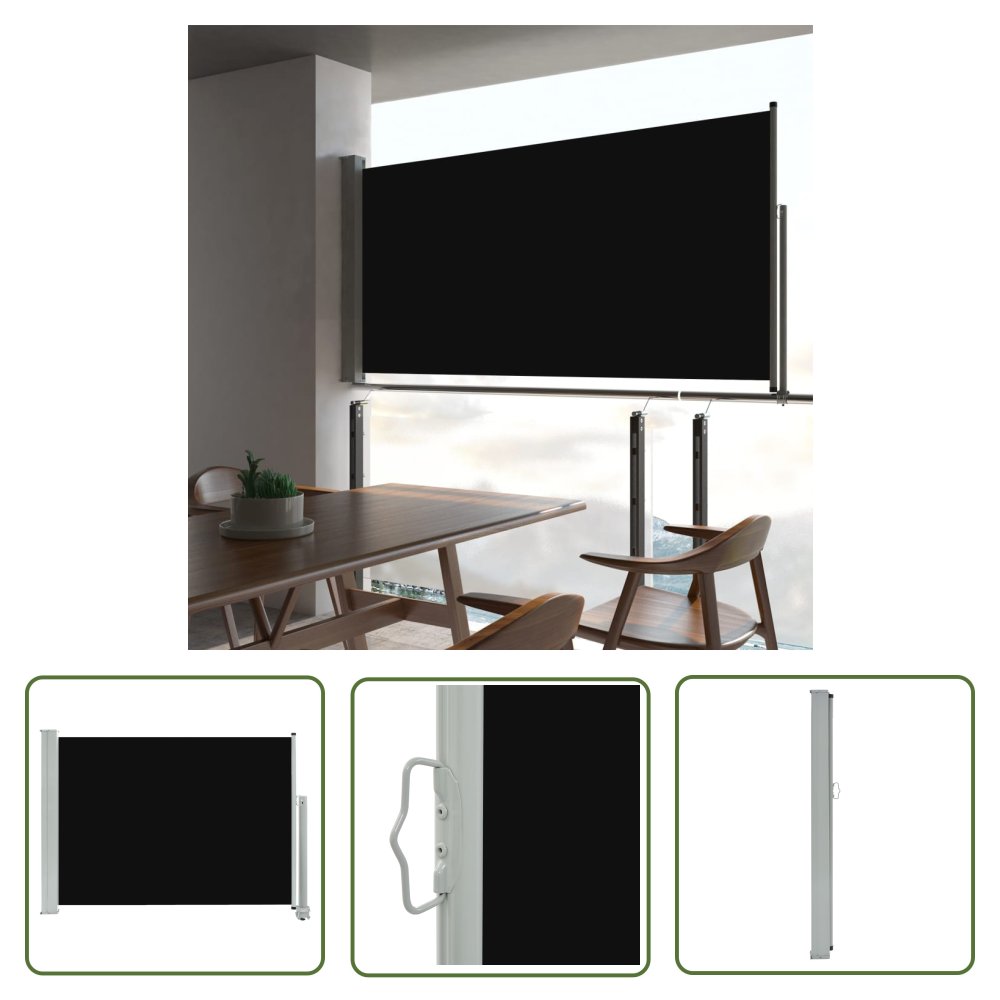 The Living Store Wysuwana markiza boczna na taras - 80 x 300 cm ...
