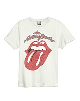 The Rolling Stones: Rolling Stones Vintage Tongue Amplified Xx Large Vintage White T Shirt 