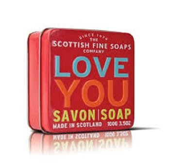 The Scottish Fine Soaps, Love You, mydło w puszce, 100 g - The Scottish Fine Soaps