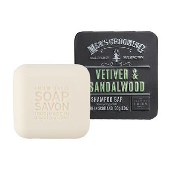 The Scottish Fine Soaps, Men's Grooming Vetiver & Sandalwood, szampon w kostce, 100 g - The Scottish Fine Soaps