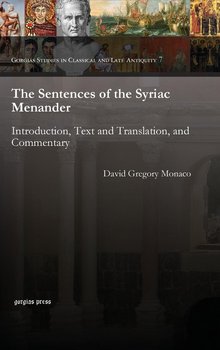 The Sentences of the Syriac Menander - Monaco David