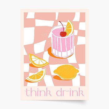 Think Drink Plakat Premium 20x30cm - Empik Foto