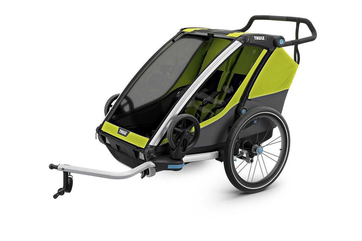 Thule, Cab 2, Chariot, Wózek do biegania/Przyczepka rowerowa dla dziecka, podwójna, Oliwkowy/Szary Thule, Cab 2, Chariot, Wózek do biegania/Przyczepka rowerowa dla dziecka, podwójna, Oliwkowy/Szary