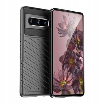 THUNDER CASE ELASTYCZNE PANCERNE ETUI POKROWIEC GOOGLE PIXEL 7 PRO CZARNY - Forcell