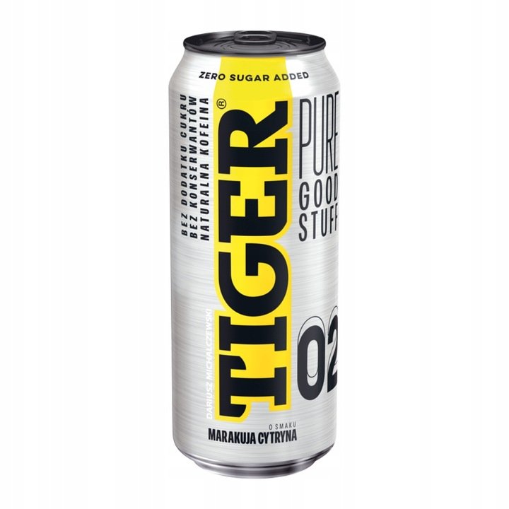 Pure Tiger Tiger Pure Napój gazowany o smaku marakui z cytryną 500 ml - Inna marka ...