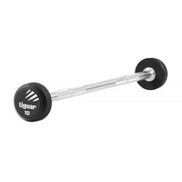Tiguar, Barbell prosty, srebno-czarny, 10 kg