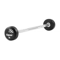 Tiguar, Barbell prosty, srebno-czarny, 15 kg