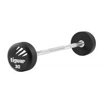 Tiguar, Barbell prosty, srebno-czarny, 30 kg