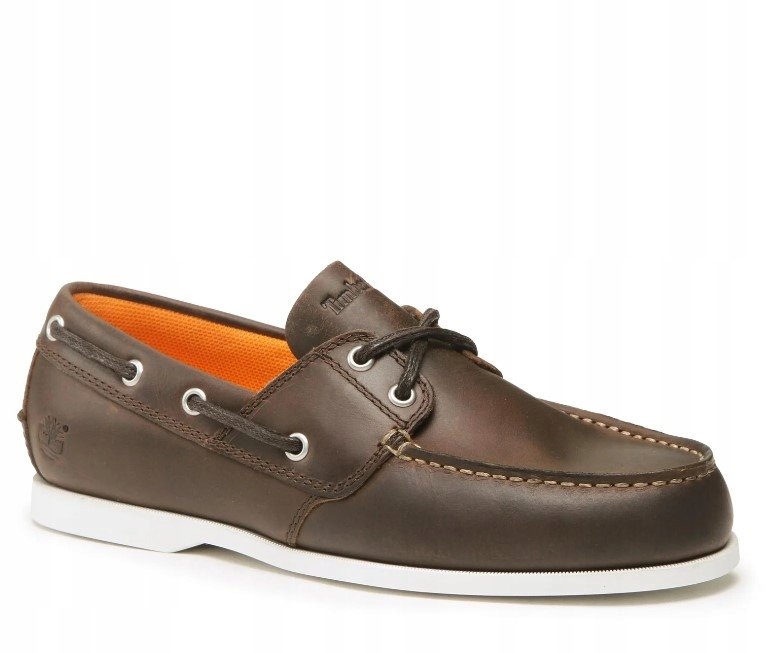 Timberland Timberland Mokasyny Skórzane Męskie Brązowe 43 Ż_C