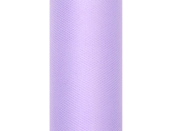 Tiul gładki, liliowy, 0,30 x 9 m - PartyDeco