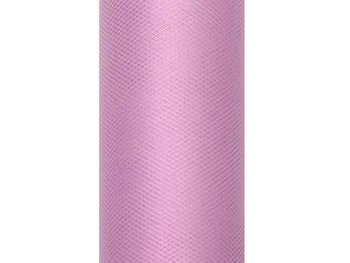Tiul gładki, różowy pudrowy, 0,08 x 20 m - PartyDeco