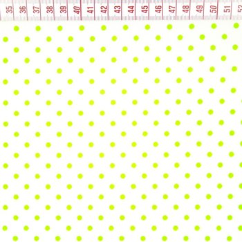 Tkanina bawełniana kropki 4mm zielone na białym tle - ANTEX