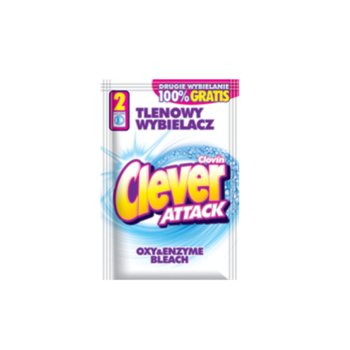Tlenowy wybielacz w proszku CLEVER Attack, 60 g - Clever