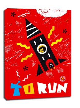 to run (Toruń) - obraz na płótnie 61x91,5 cm - Galeria Plakatu