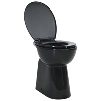 Toaleta ceramiczna czarna, 50,5x36,5x50 cm, bez ko