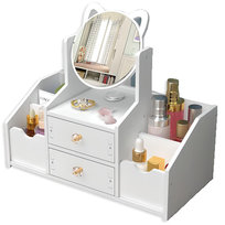 TOALETKA Z LUSTREM organizer na kosmetyki SZKATUŁKA na biżuterię BIAŁA MAŁA TOALETKA Z LUSTREM organizer na kosmetyki SZKATUŁKA na biżuterię BIAŁA MAŁA