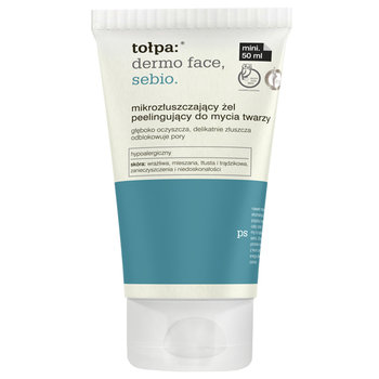 tołpa, dermo face sebio, mikrozłuszczający żel peelingujący do mycia twarzy, 50 ml - tołpa