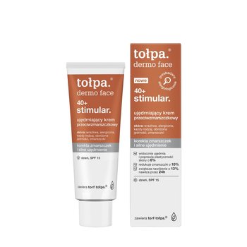 tołpa, dermo face stimular 40+, ujędrniający krem przeciwzmarszczkowy bogaty na dzień, SPF15, 40 ml - tołpa