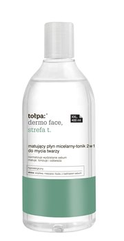 tołpa, dermo face strefa T, matujący płyn micelarny-tonik 2w1 do mycia twarzy, 400 ml - tołpa