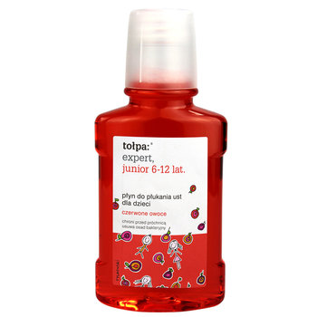tołpa, expert kids, płyn do płukania ust dla dzieci czerwone owoce 6-12 lat, 250 ml - tołpa