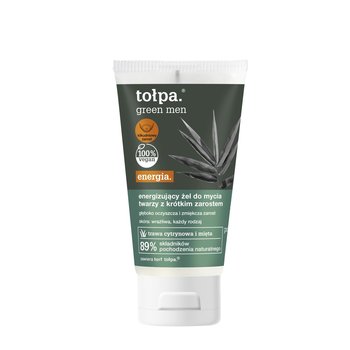 tołpa, green men energia, energizujący żel do mycia twarzy z krótkim zarostem, 150 ml - tołpa