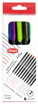 Toma, Długopisy Fifty Kolorowe 10 szt - Toma