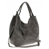 Tommasini Torebka Damska Listonoszka Duża Torba Shopper Worek 2692 Szara