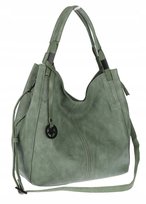Tommasini Torebka Damska Listonoszka Duża Torba Shopper Worek 2692 Zielona