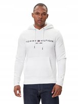 TOMMY HILFIGER BIAŁA BLUZA MĘSKA Z KAPTUREM Z NADRUKIEM L 16BA Tommy Hilfiger